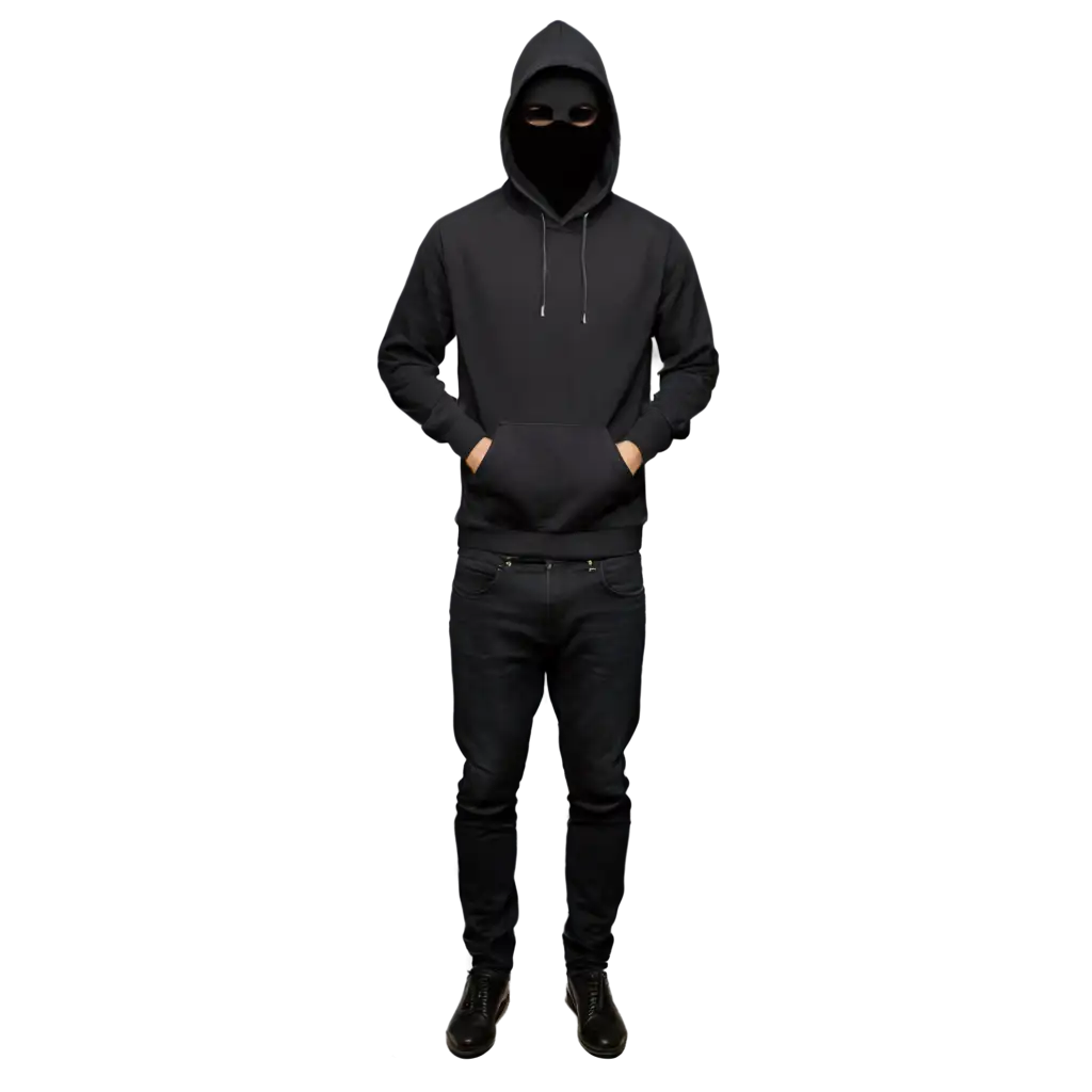 Silhouette-of-a-Man-in-Black-Hoodie-and-Jeans-PNG-Image-for-Clean-Crisp-Design-Work