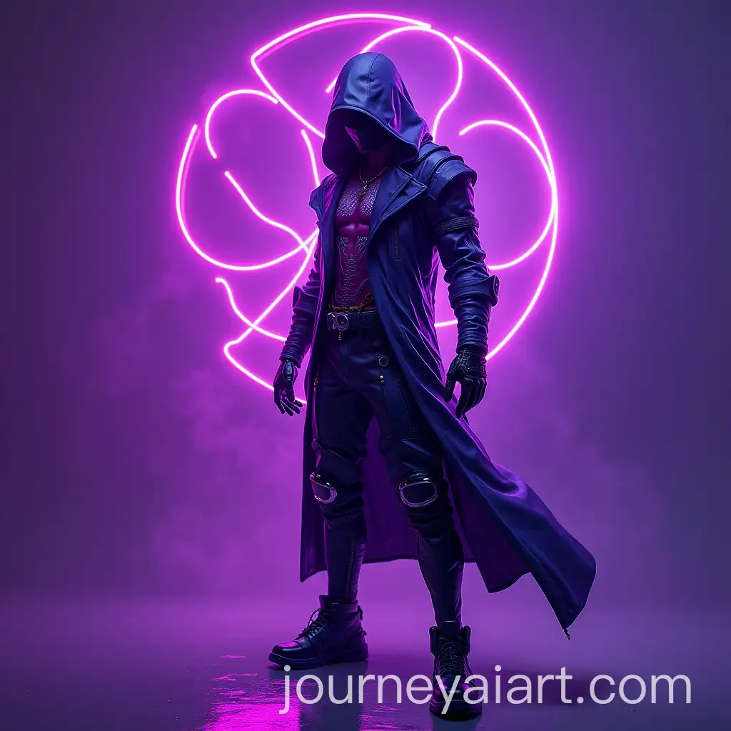 Futuristic-CyberpunkAI-Art-Prompt-Expansion-Character-with-Neon-Purple-Energy-in-a-NeonLit-Cityscape