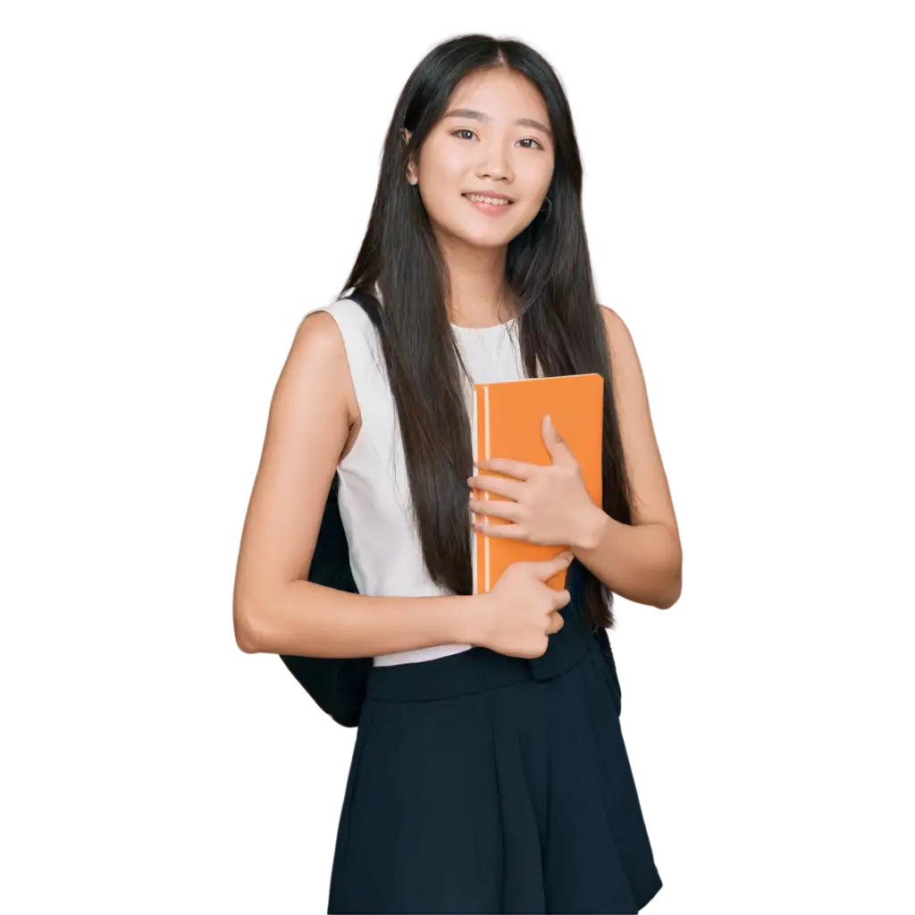 Chinese-Student-Girl-PNG-Image-for-Diverse-Creative-Projects