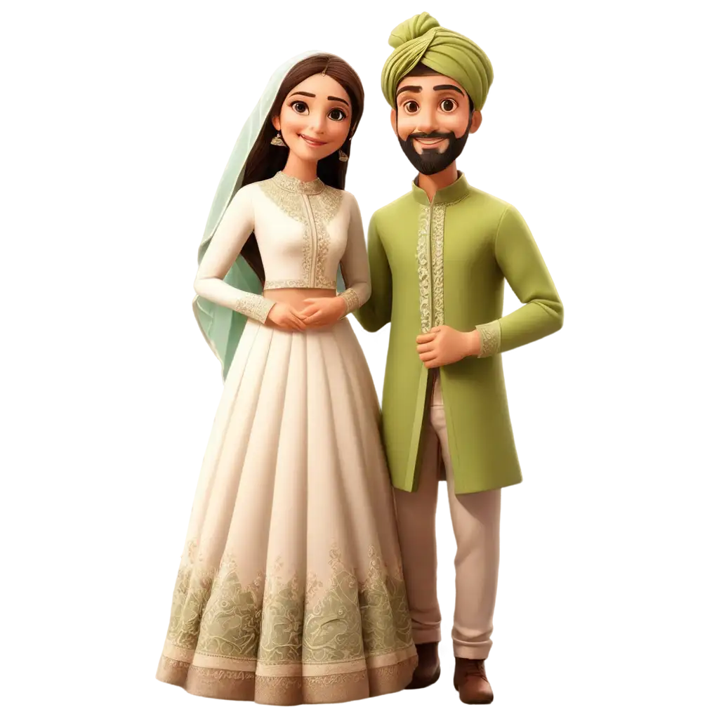 Pakistani-Cartoon-Bride-and-Groom-PNG-Capturing-the-Essence-of-Traditional-Pakistani-Weddings-in-HighQuality-Format