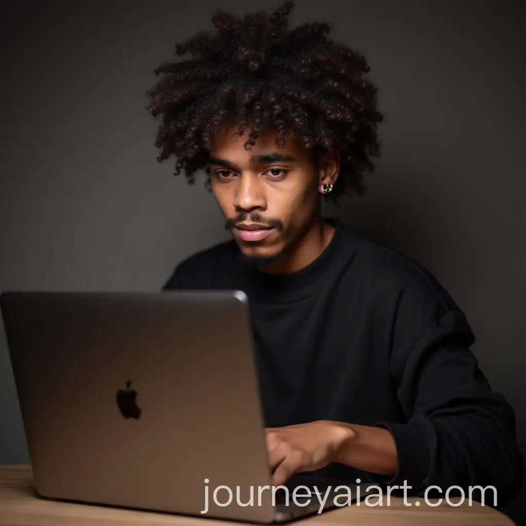 Young-Male-Music-Producer-with-Curly-Hair-Creating-Beats-on-MacBook