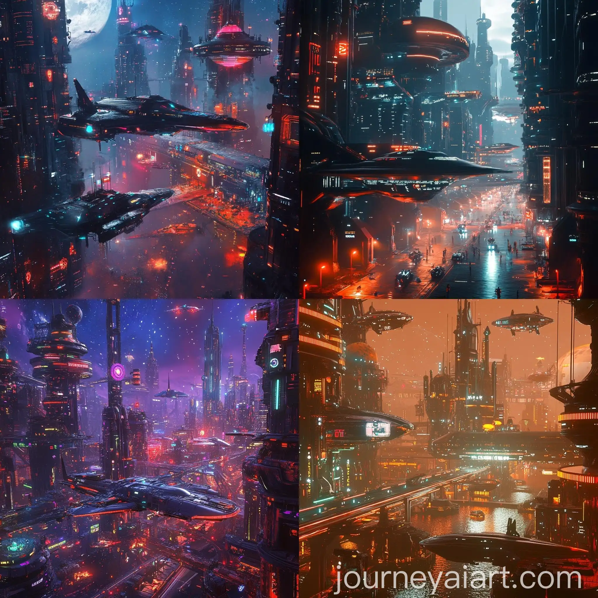 Bustling-Alien-Spaceport-with-Advanced-Spacecraft-and-NeonLit-Structures