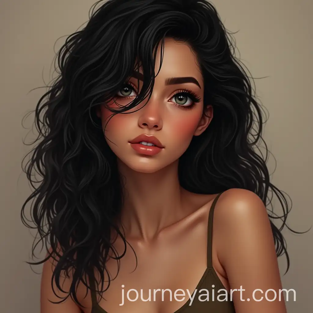 Portrait-of-a-Young-Woman-with-Black-Hair