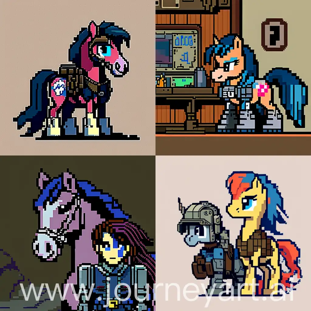 Pixel-Art-of-MLP-Character-in-Fallout-Style