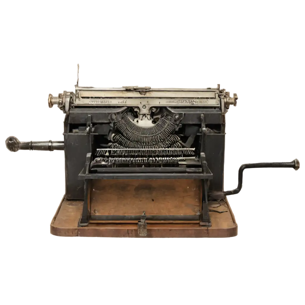 Vintage-Writing-Machine-PNG-Image-Classic-Front-View-Illustration