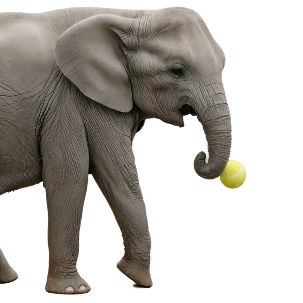 Elephant-with-Ball-PNG-HighQuality-Transparent-Image-for-Versatile-Use