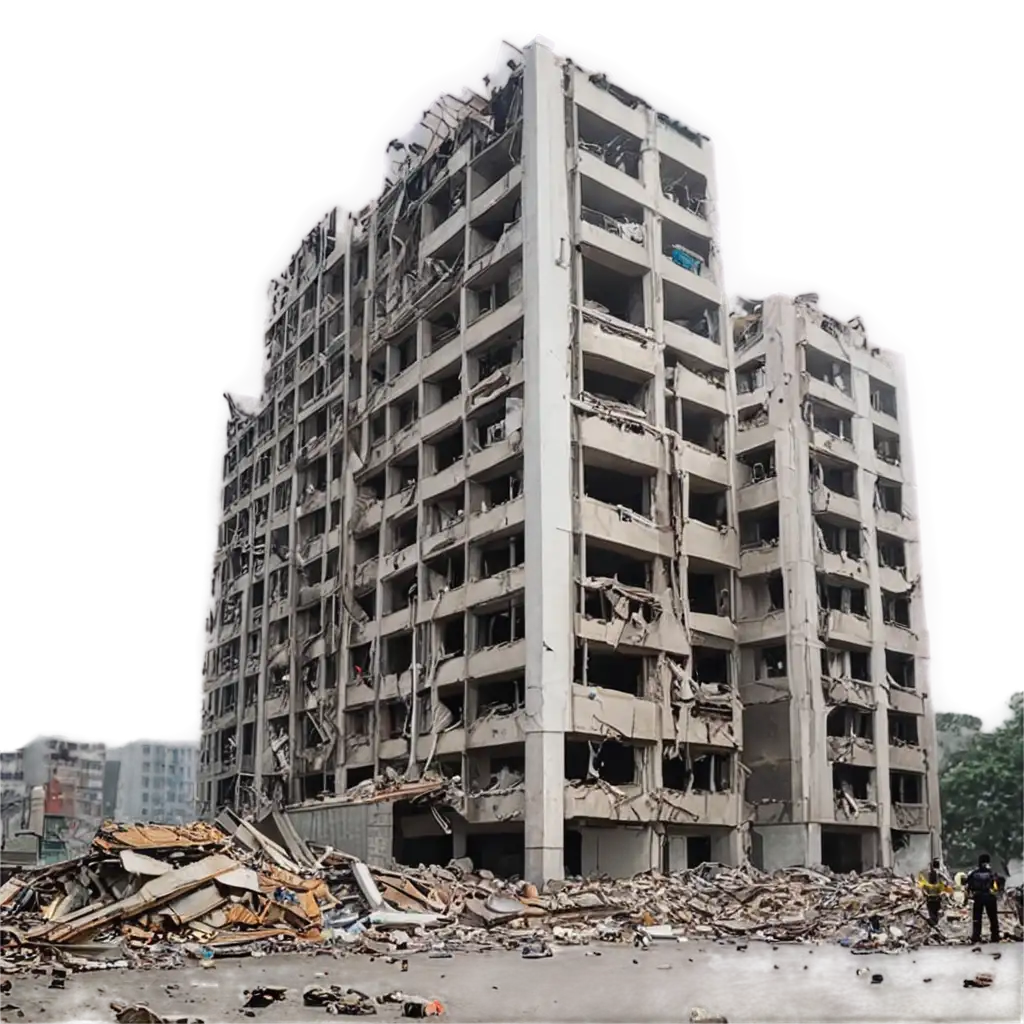 Chaos-City-Building-Collapsed-PNG-HighResolution-Image-for-Disaster-and-Destruction-Themes