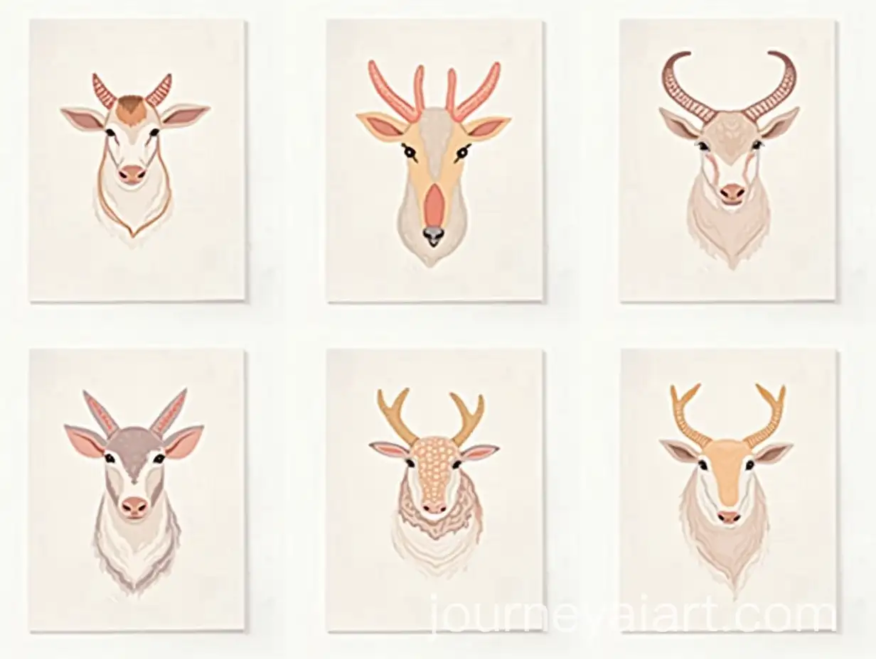 Minimalist-Boho-Art-Set-of-Six-A4-Images-in-Pastel-Colors