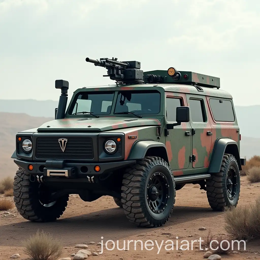 Military-Tesla-Cybertruck-with-Adaptive-Camouflage-and-Armor-Plating