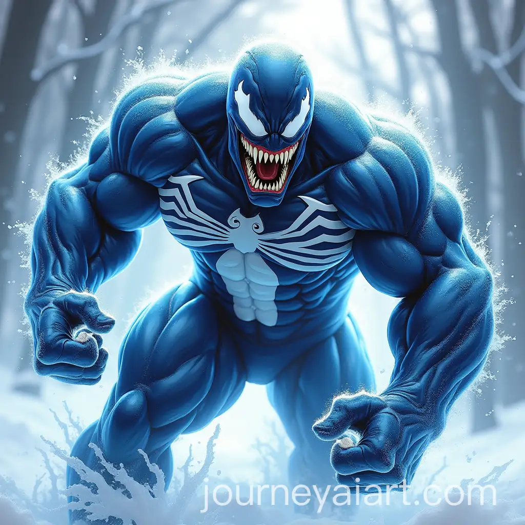 Muscular-Venom-Superhero-with-Icy-Symbiote-in-Frozen-Battle-Pose