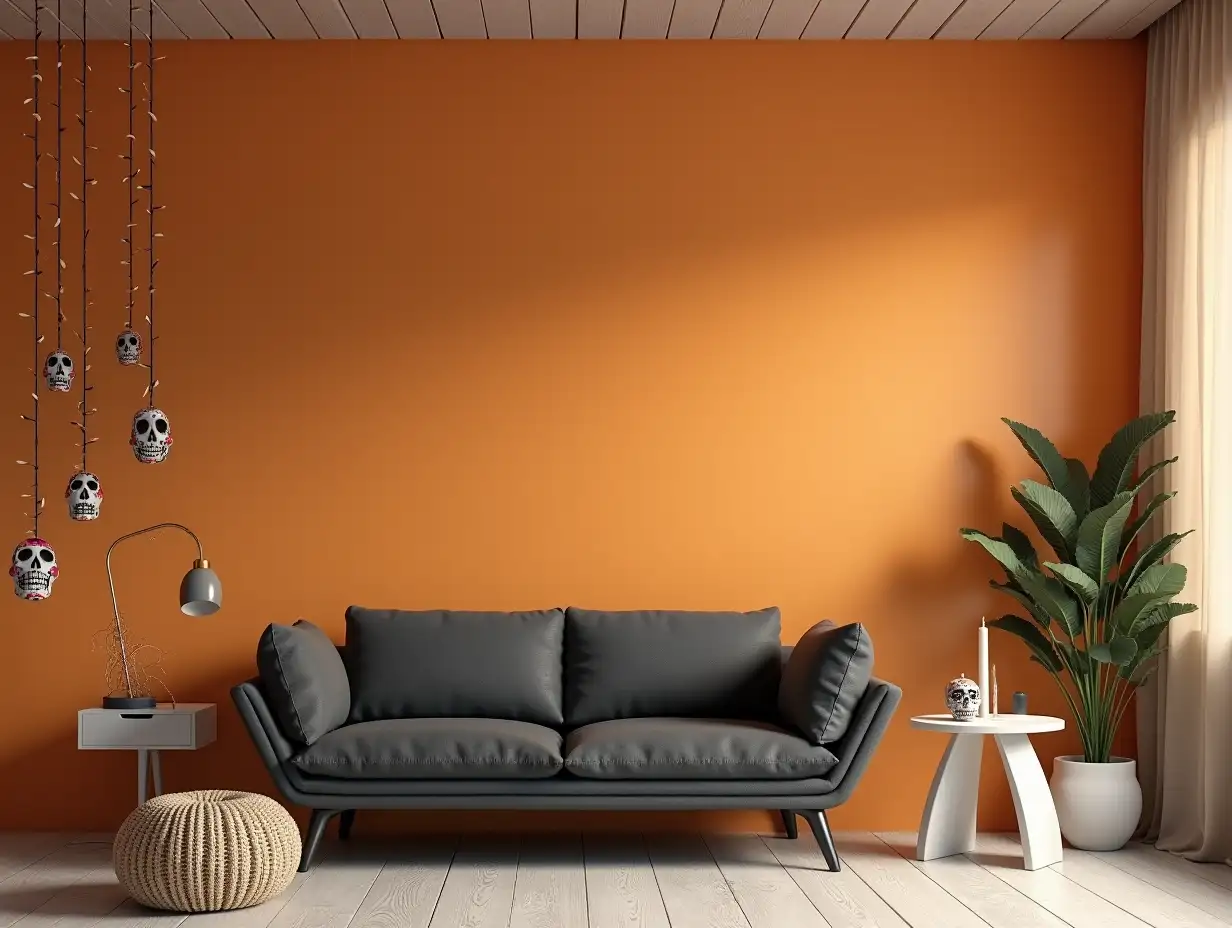Modern-Office-Space-with-Minimalist-Decor-and-Day-of-the-Dead-Accents
