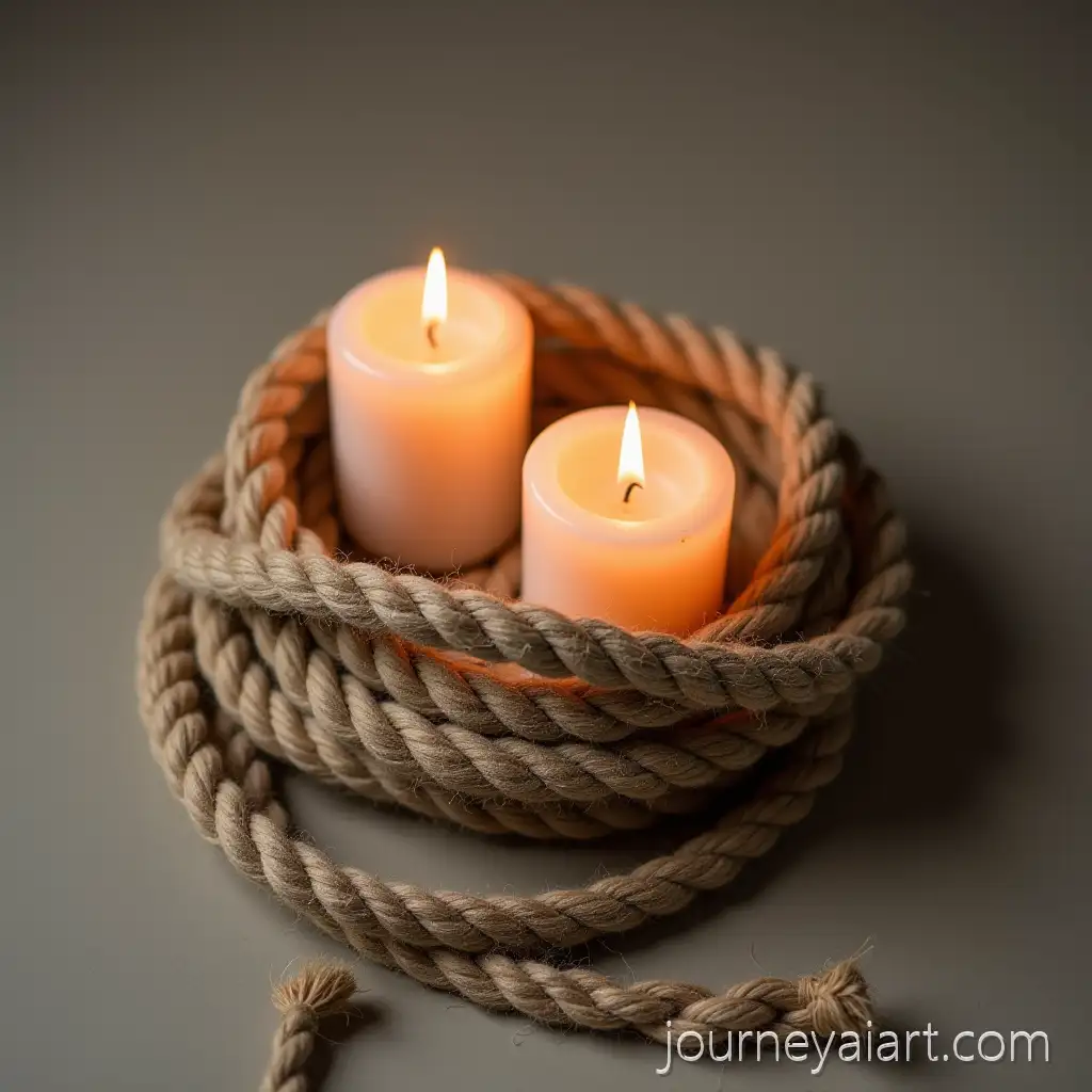 Thin-Rope-with-Two-CandAI-Image-Prompt-Expansionles-Illuminating-a-Minimalistic-Setting