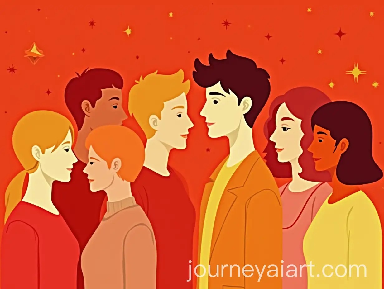 Illustration-of-Diverse-People-in-Vibrant-Colors