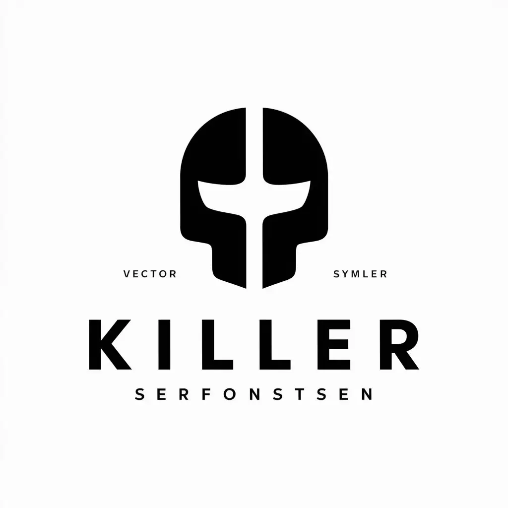 a vector logo design,with the text "killer", main symbol:killer,Minimalistic,be used in Others industry,clear background