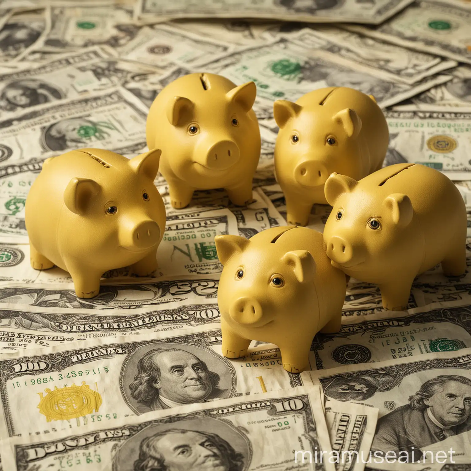 Bold Yellow Pigs on Public Money