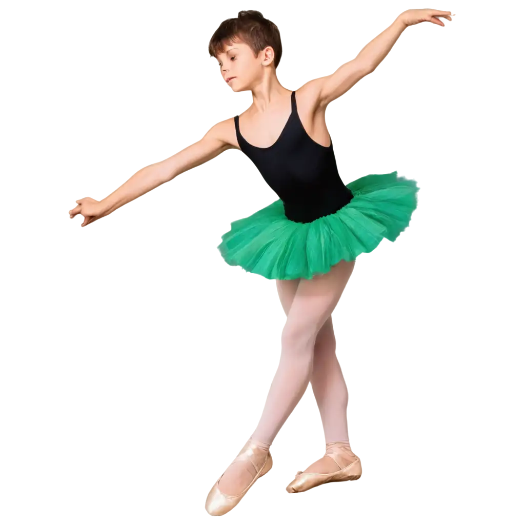 IllustrPNG-Image-Usage-Scenariosative-PNG-of-a-Young-Ballet-Dancer-in-MidAir-with-Floral-and-Leafy-Accents