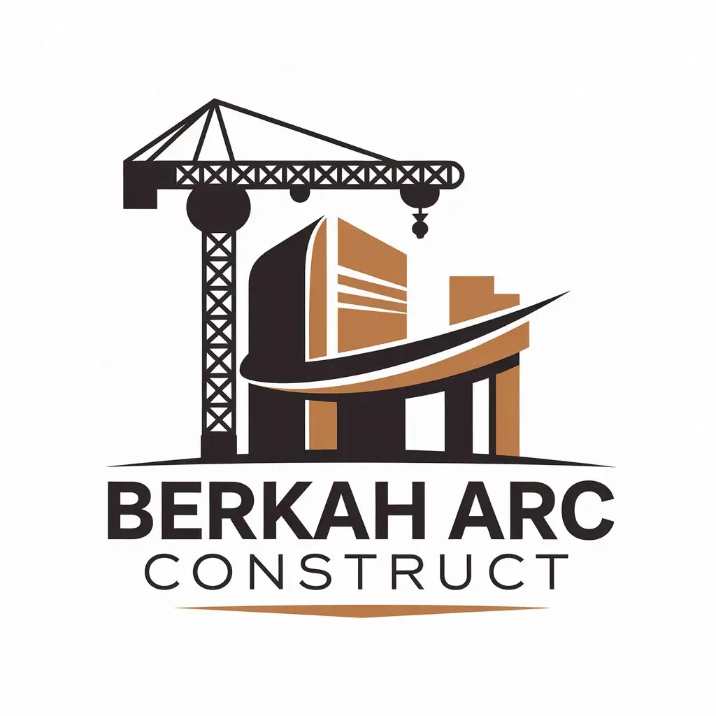 LOGO Design for Berkah Arc Construct Modern and Clear with Minimalist Arc Symbol