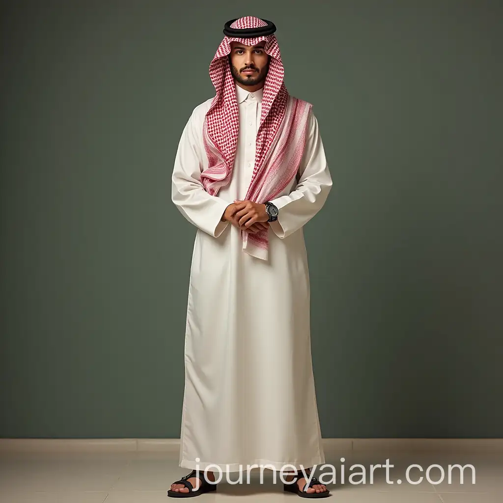 Strong-Female-in-Saudi-Traditional-Menswear-at-School