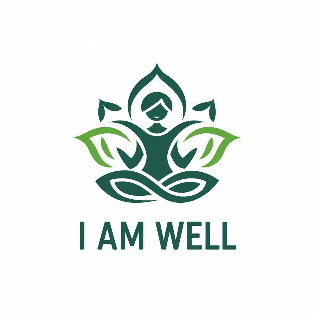 LOGO Design for I Am Well Nourish Your Body Empower Your Mind with Clear and Complex Elements