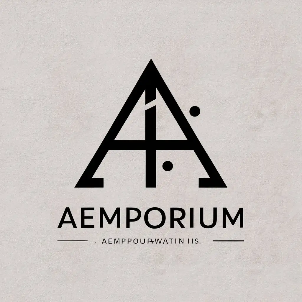 LOGO Design for AEMPORIUM Clean and Modern Vector Logo with AEM Symbol on Clear Background