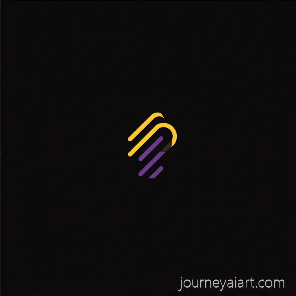 Minimalist-Logo-Design-with-Yellow-and-Purple-Lines-on-Black-Background