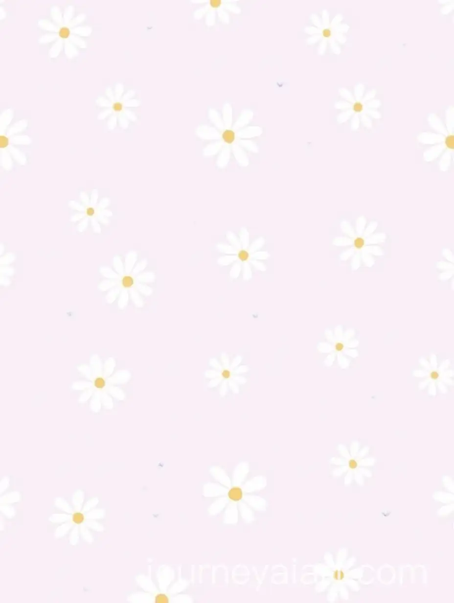 Kawaii-Daisy-Flower-Pattern-on-SoftAI-Art-Prompt-Expansion-Lavender-Background