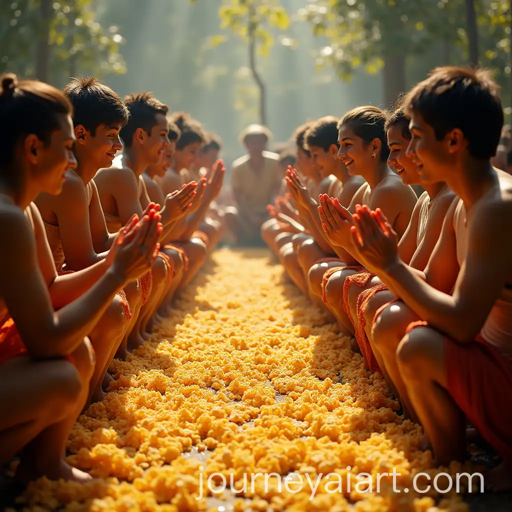 Group-of-People-Performing-Ceremony-withAI-Image-Prompt-Expansion-Cornflakes-Shower