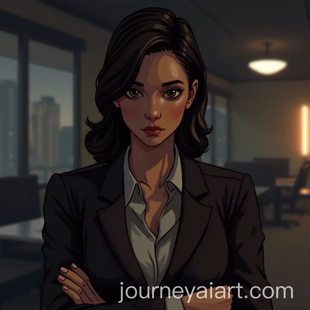 Sad-Businesswoman-in-a-GTA-5-Inspired-Style
