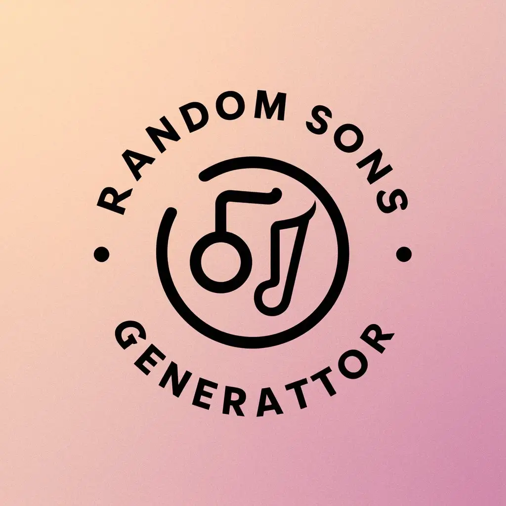 a vector logo design,with the text "Random Song Generator", main symbol:Random Song Generator,Moderate,be used in Internet industry,clear background