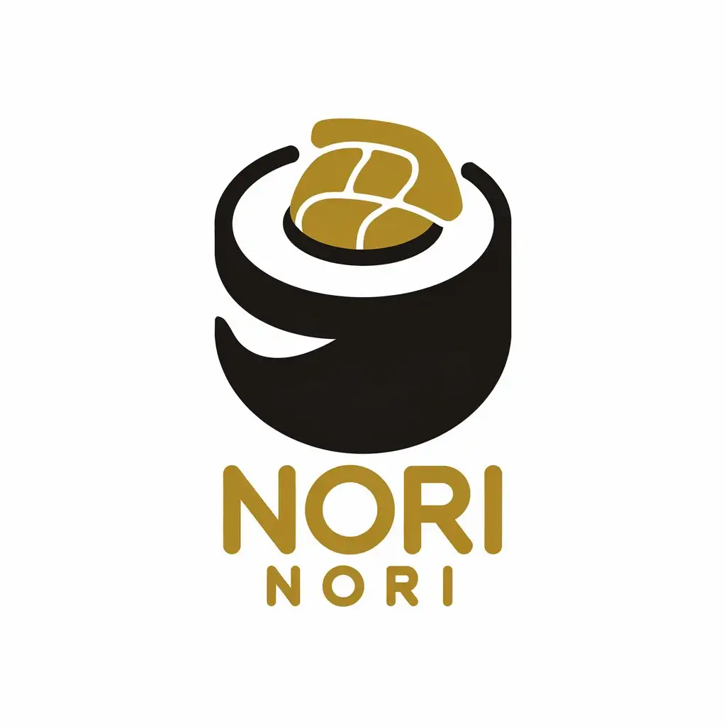 a vector logo design,with the text "NORI NORI", main symbol:BIỂU TƯỢNG CUNG THIÊN BÌNH, TONE MÀU VÀNG ĐEN TRẮNG,,Moderate,be used in Retail industry,clear background