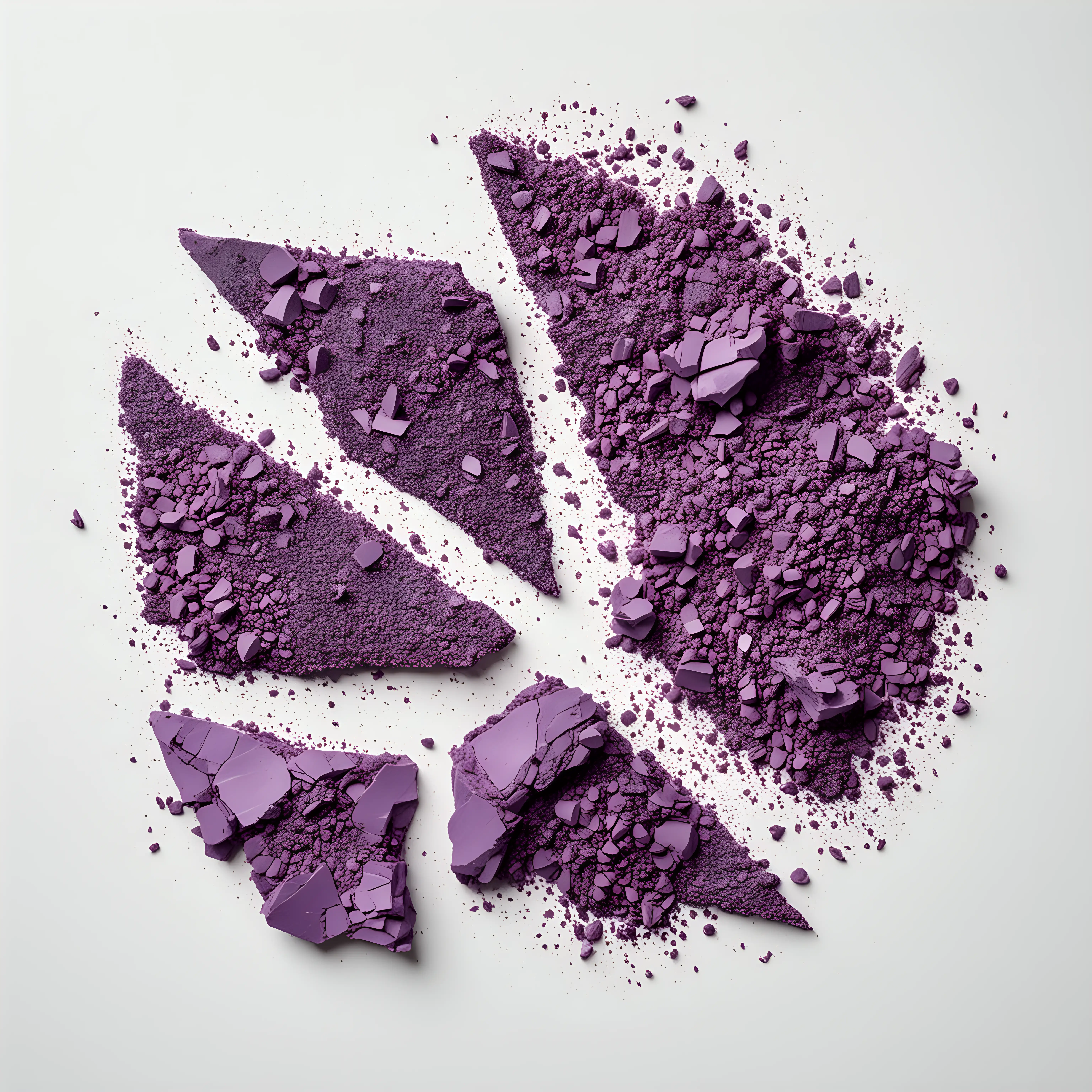 Purple-Pigment-Fragments-on-White-Background