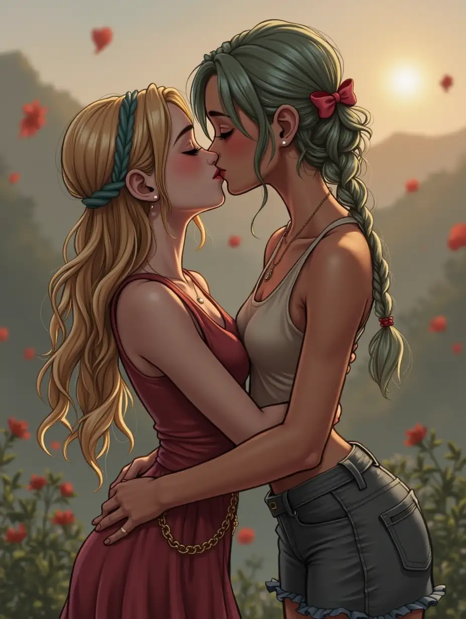 kissing