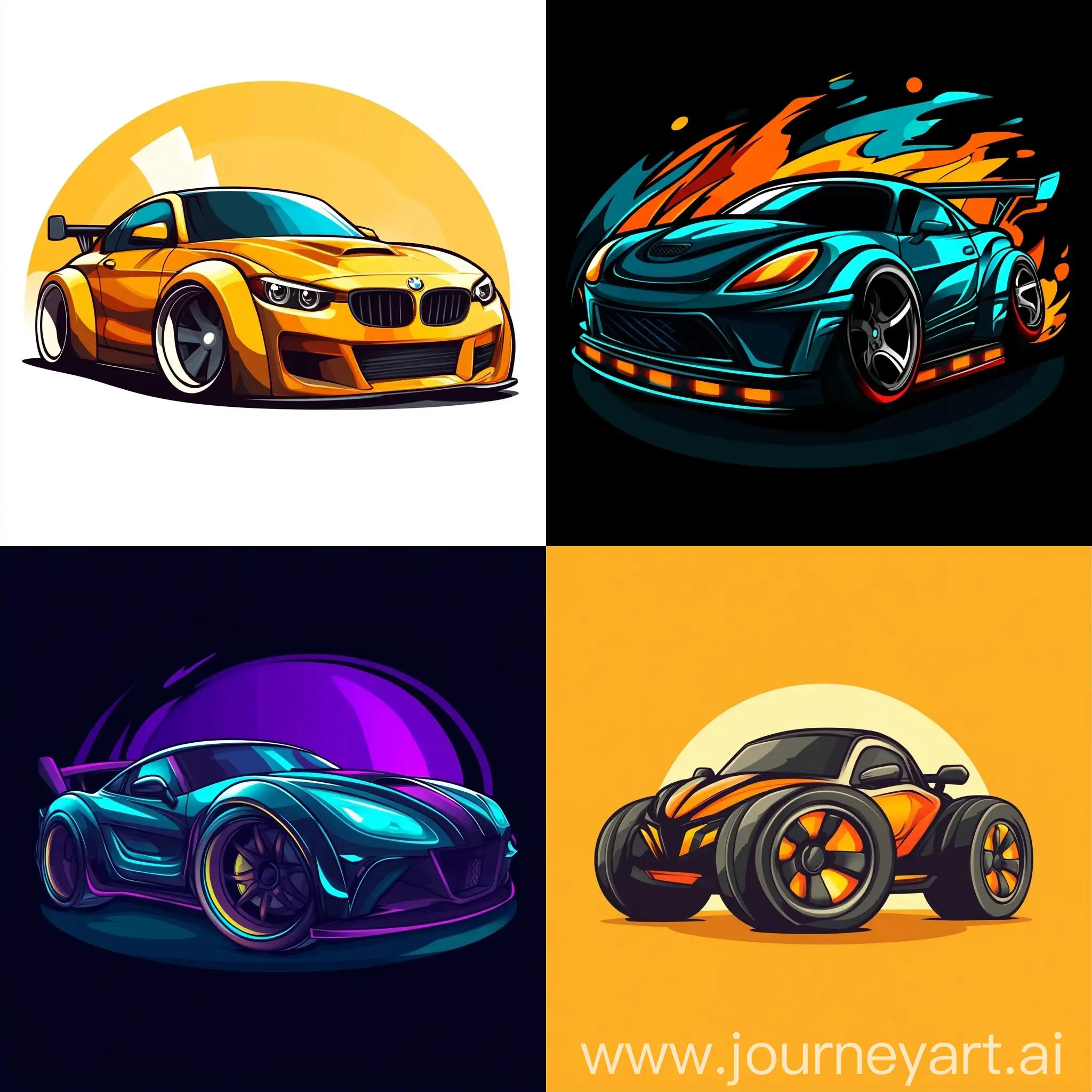 Cartoon-Style-Car-Tuning-Game-Logo