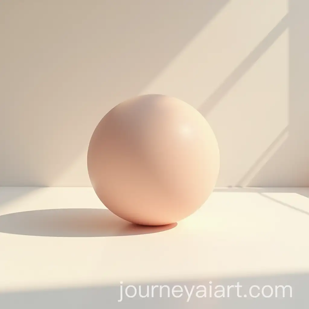Soft-Colorful-Ball-in-Bright-Space-Casting-Gentle-Shadow