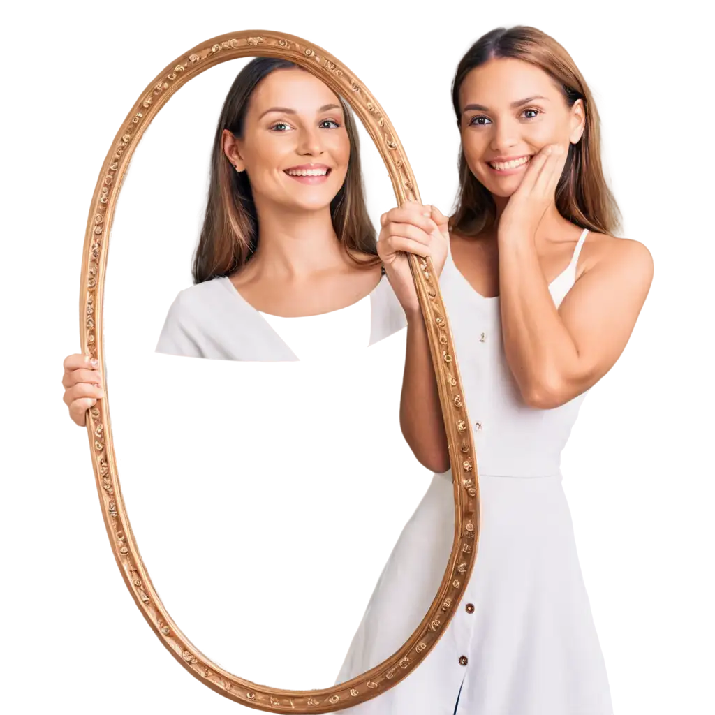 PNG-Image-Happy-Beauty-Lady-Looking-in-Golden-Mirror