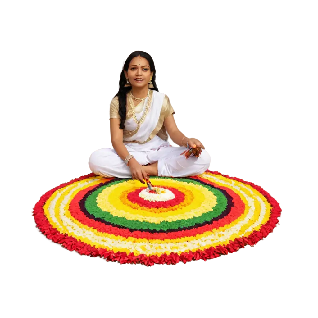 Onam-Pookkalam-PNG-Image-Vibrant-Floral-Art-with-a-Pluckard