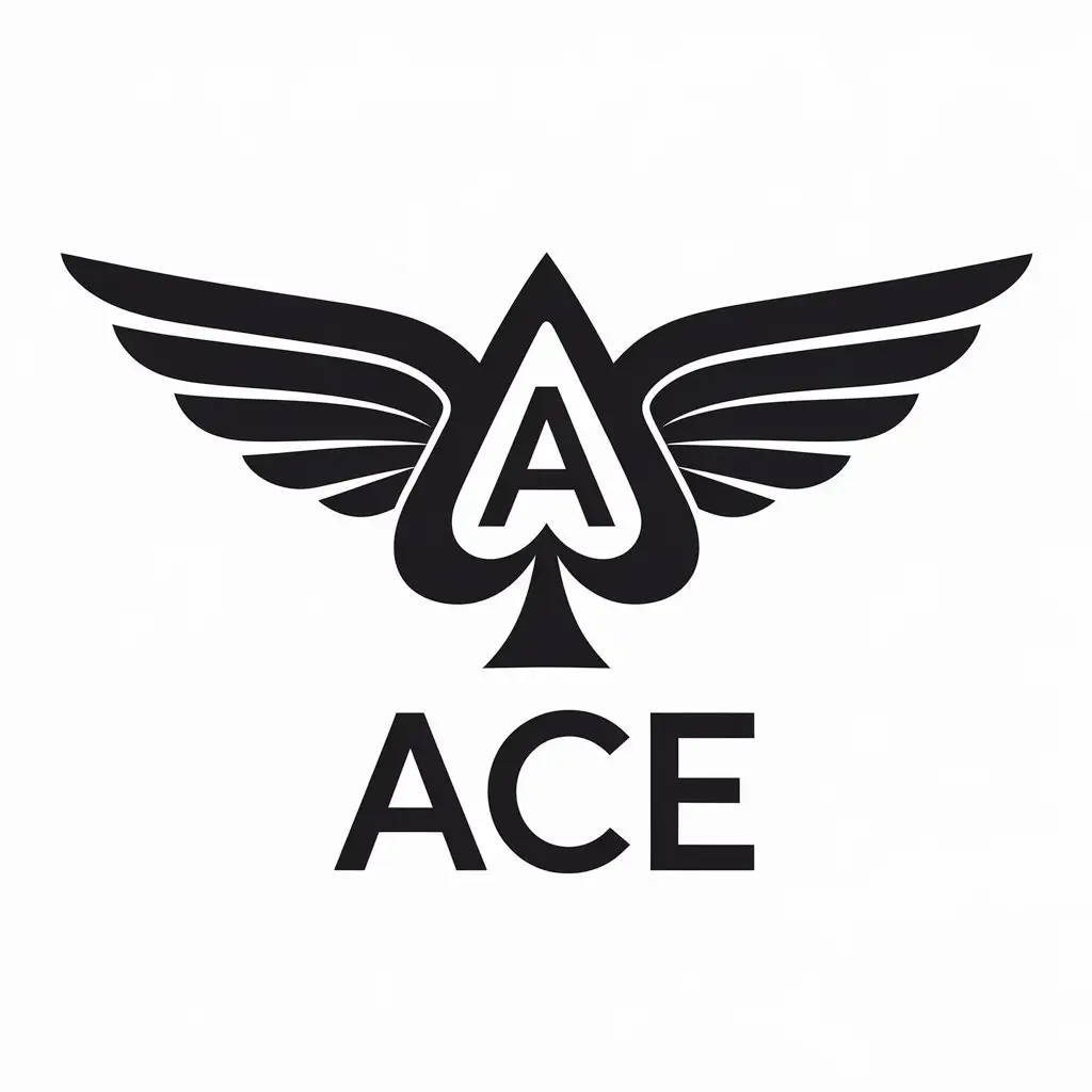 LOGO Design for Ace Wings and Ace Symbol in Clear Background