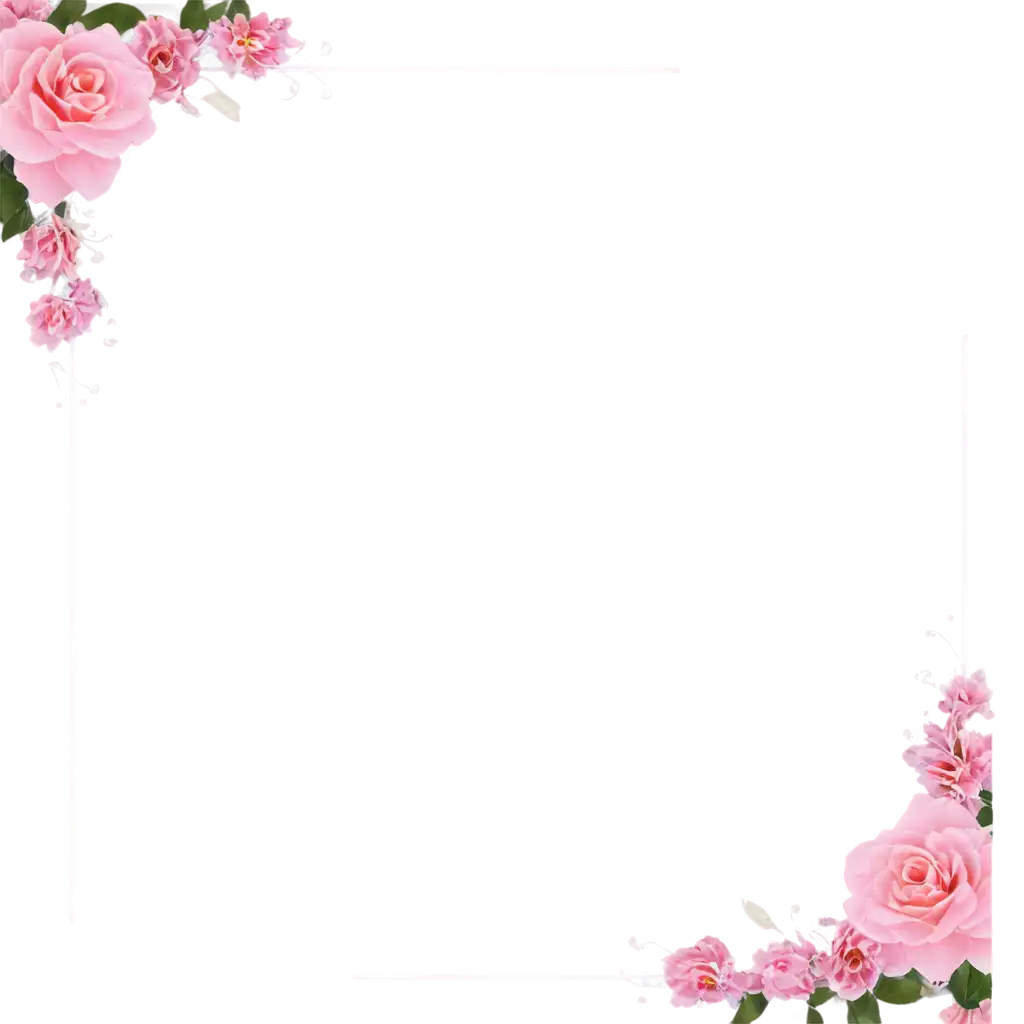 Exquisite-Wedding-Frame-with-Flowers-and-Hearts-PNG-Image-for-Stunning-Online-Displays