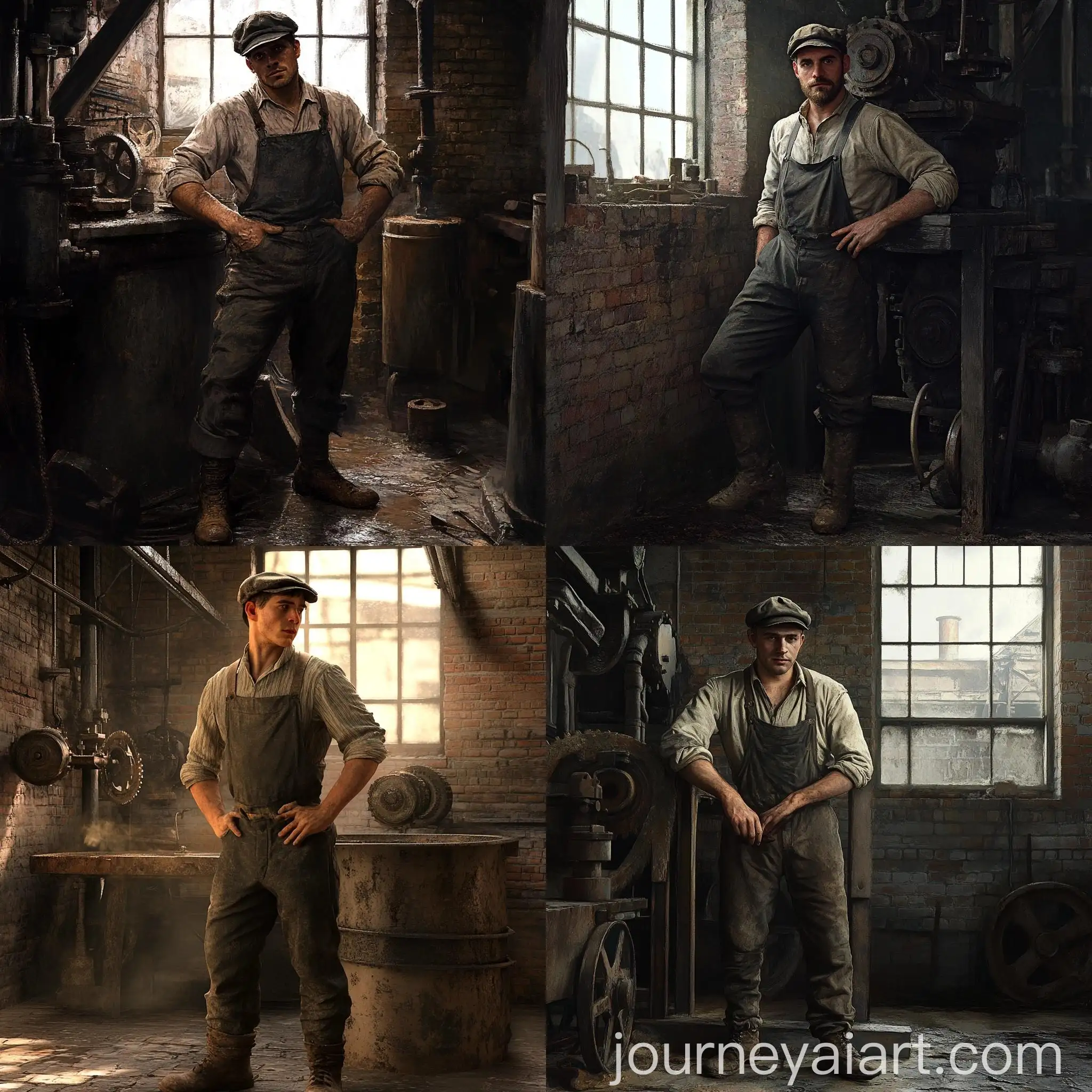 Realistic-19thCentury-Worker-in-Industrial-Workshop