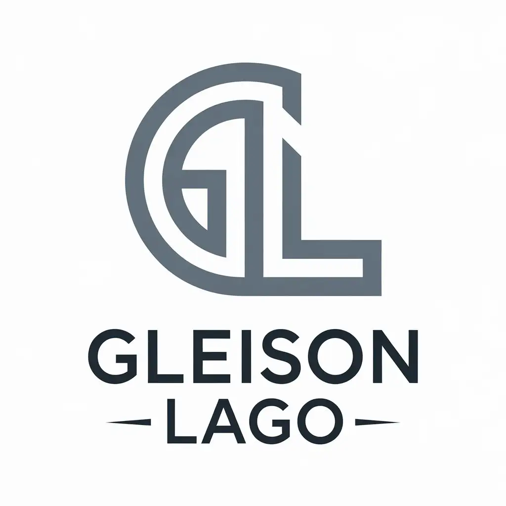 a vector logo design,with the text "Gleison Lago", main symbol:G L,Moderate,clear background