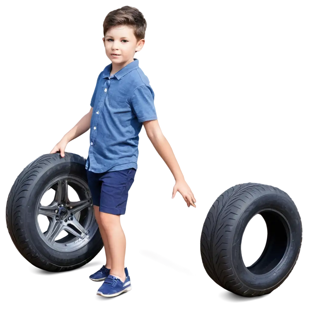 Create-a-PNG-Image-of-a-Young-Boy-Rolling-a-Car-Tyre-at-High-Speed