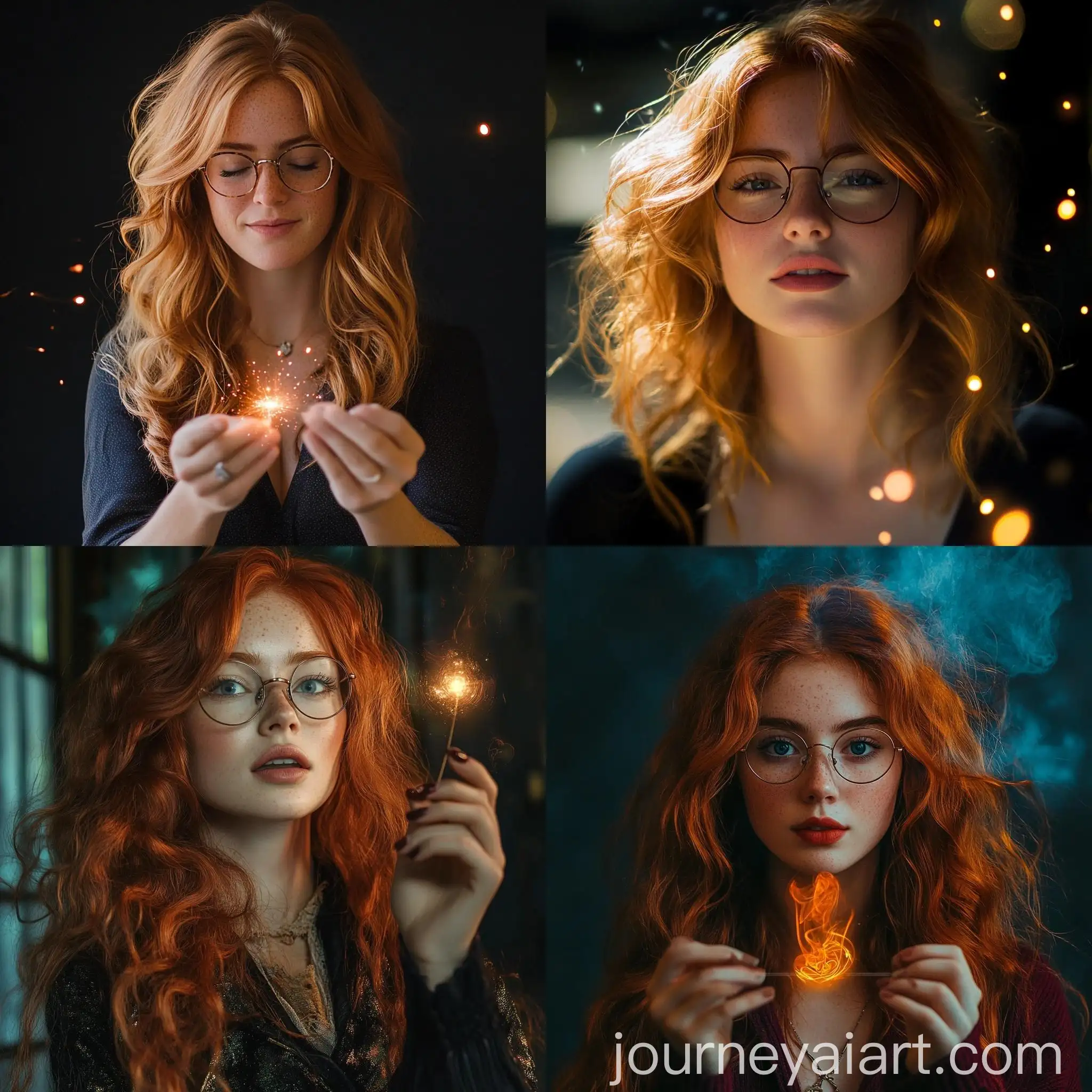 Enchanting-Redheaded-Woman-Performing-Magic