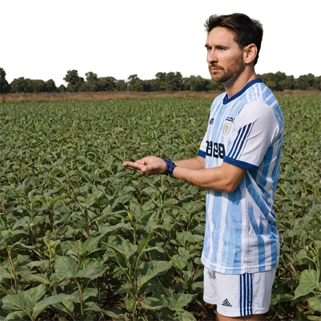 Lionel-Messi-in-Argentina-Football-Dress-in-Tobacco-Field-PNG-ImagePNG-Image-Usage-Scenarios-High-Quality-Versatile-Format