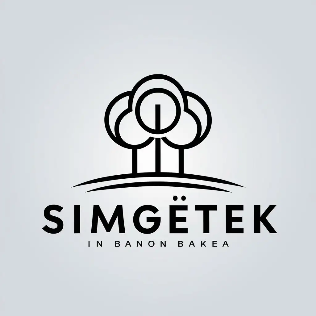 a vector logo design,with the text "SiMGETEK", main symbol:trees,Moderate,clear background