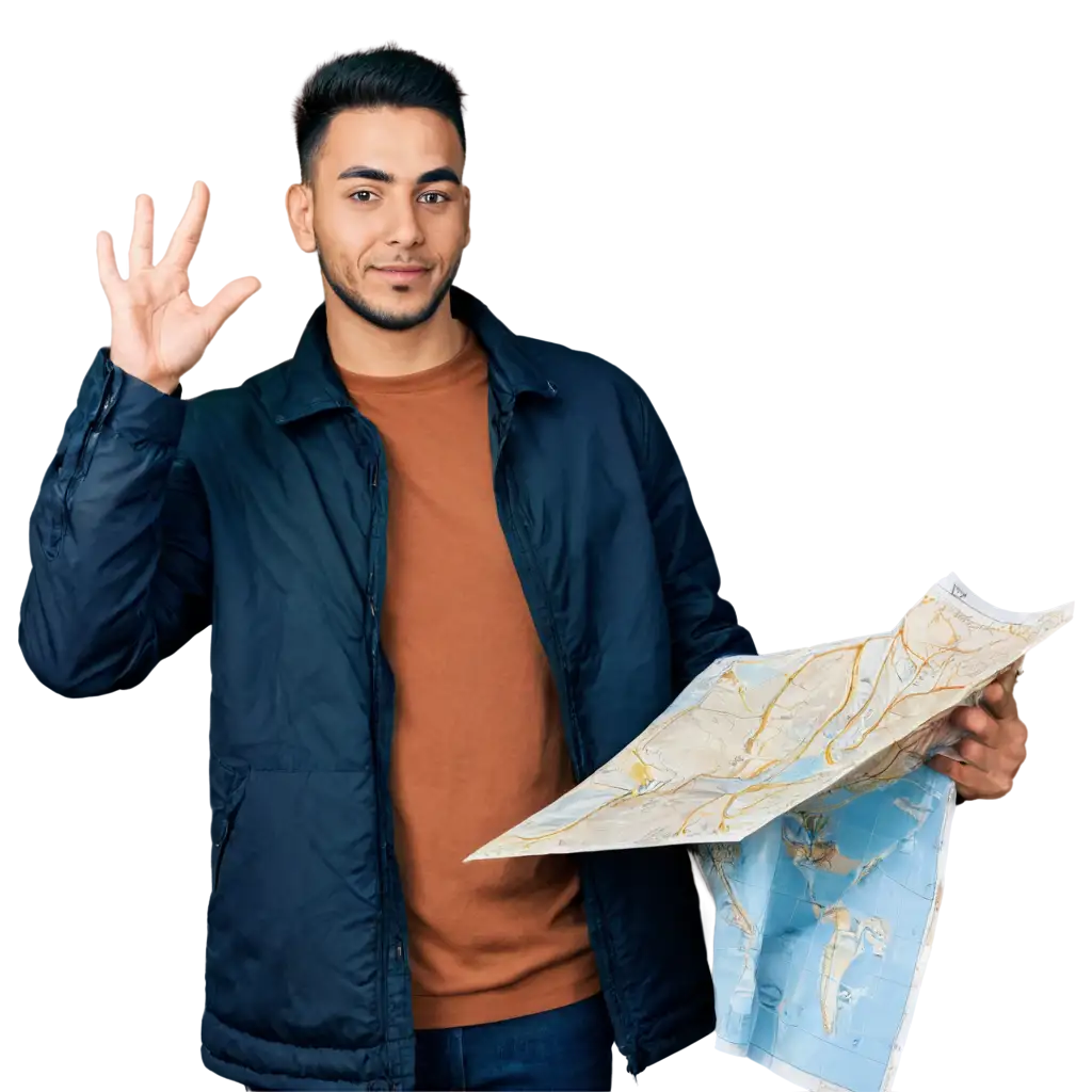 Male-Geographer-with-Map-PNG-Image-Detailed-Conceptual-Illustration