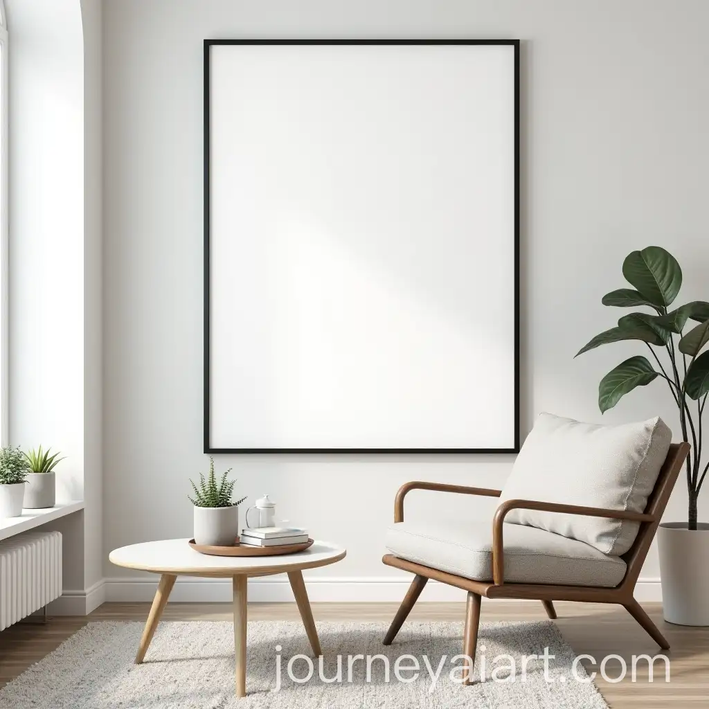 Modern-Black-and-White-Wall-Art-Hanging-in-Living-Room