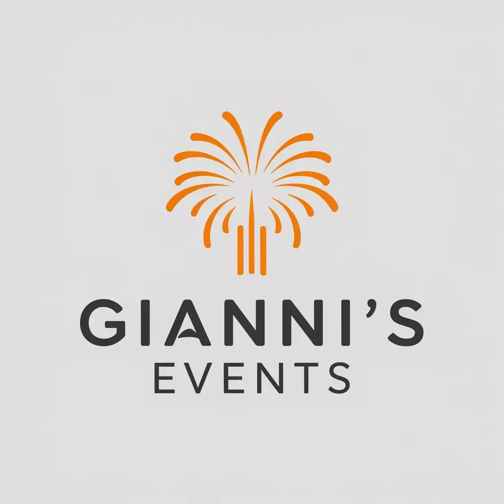 LOGO Design for Giannis Events Fireworks Theme in Minimalistic Style