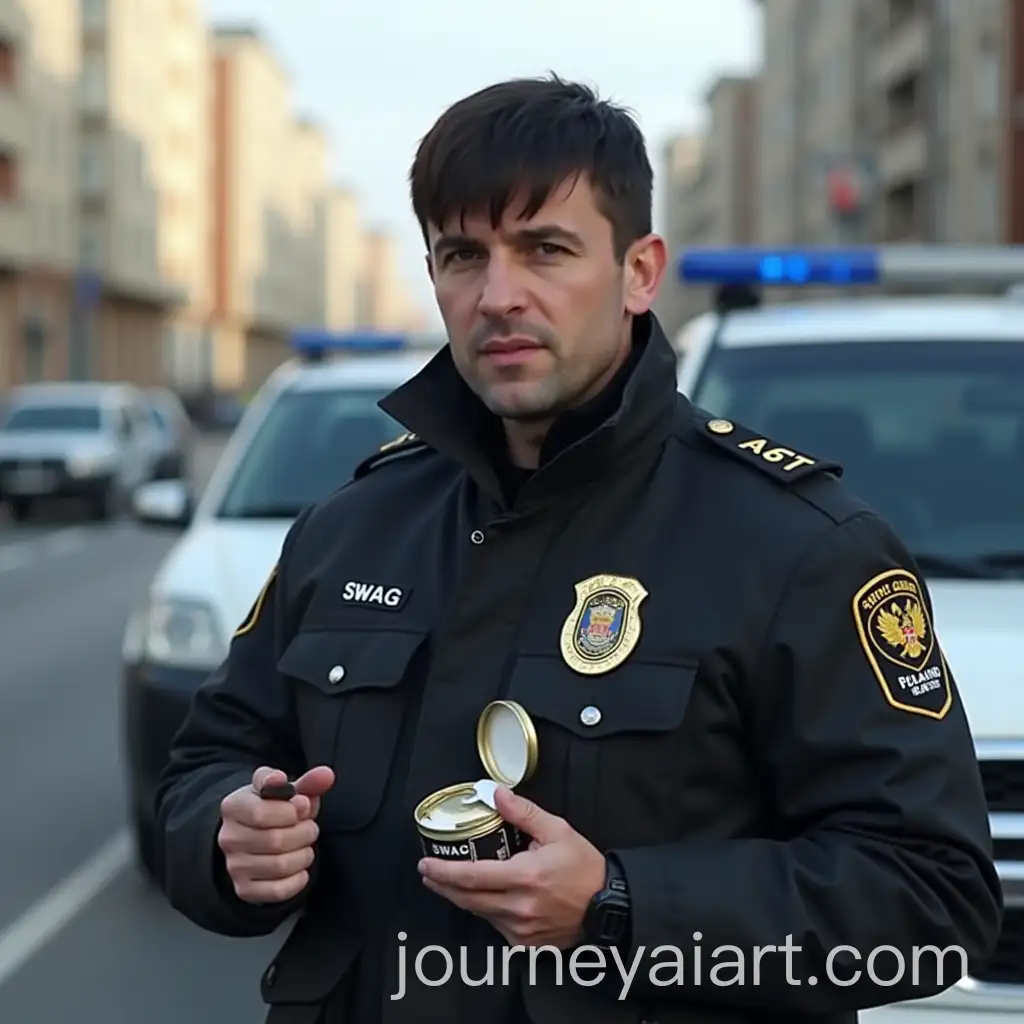 Police-Officer-on-Rublevskoe-Highway-in-Moscow