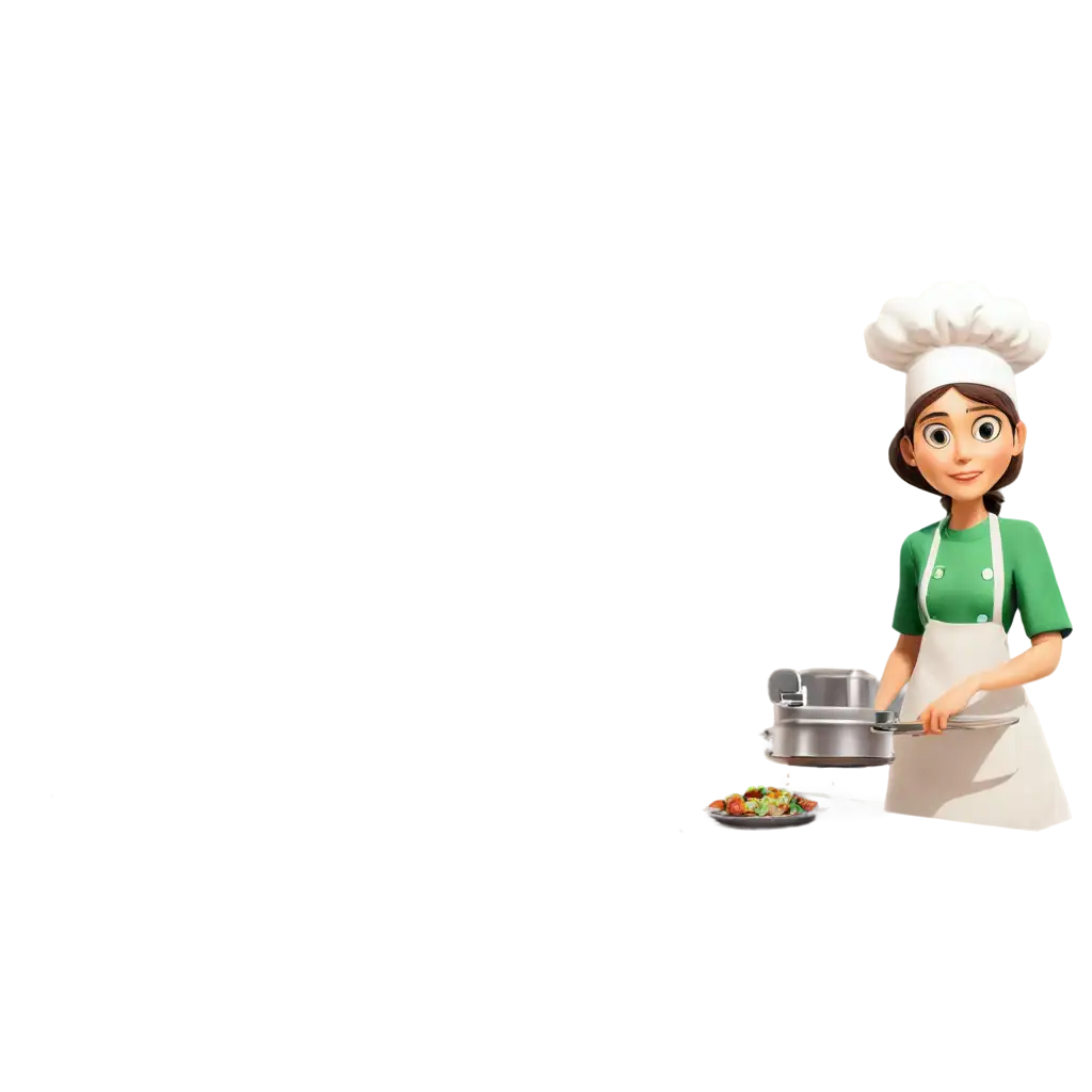 COZINHEIRA-Cartoon-PNG-Image-Fun-and-Vibrant-Illustration-for-Versatile-Online-Use