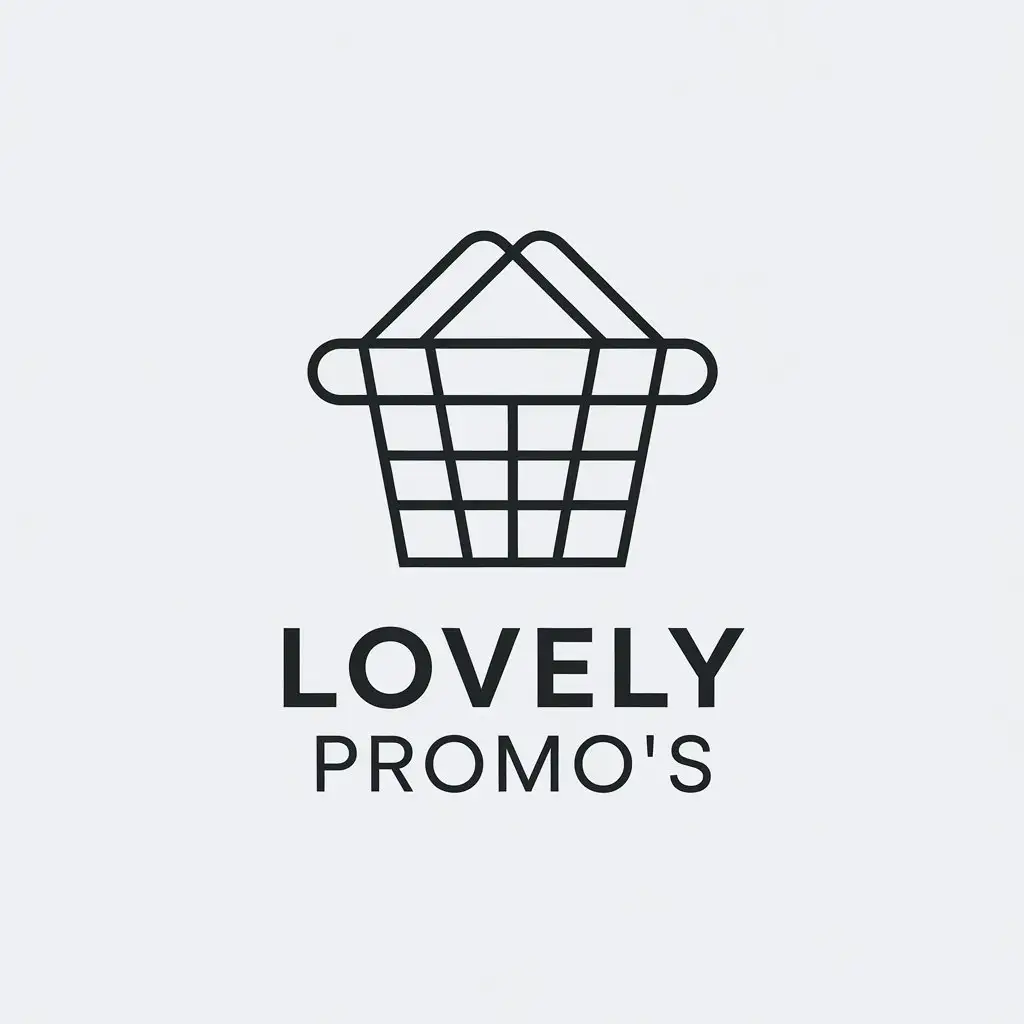 LOGO Design for Lovely Promos Minimalistic Basket Symbol for Retail Industry